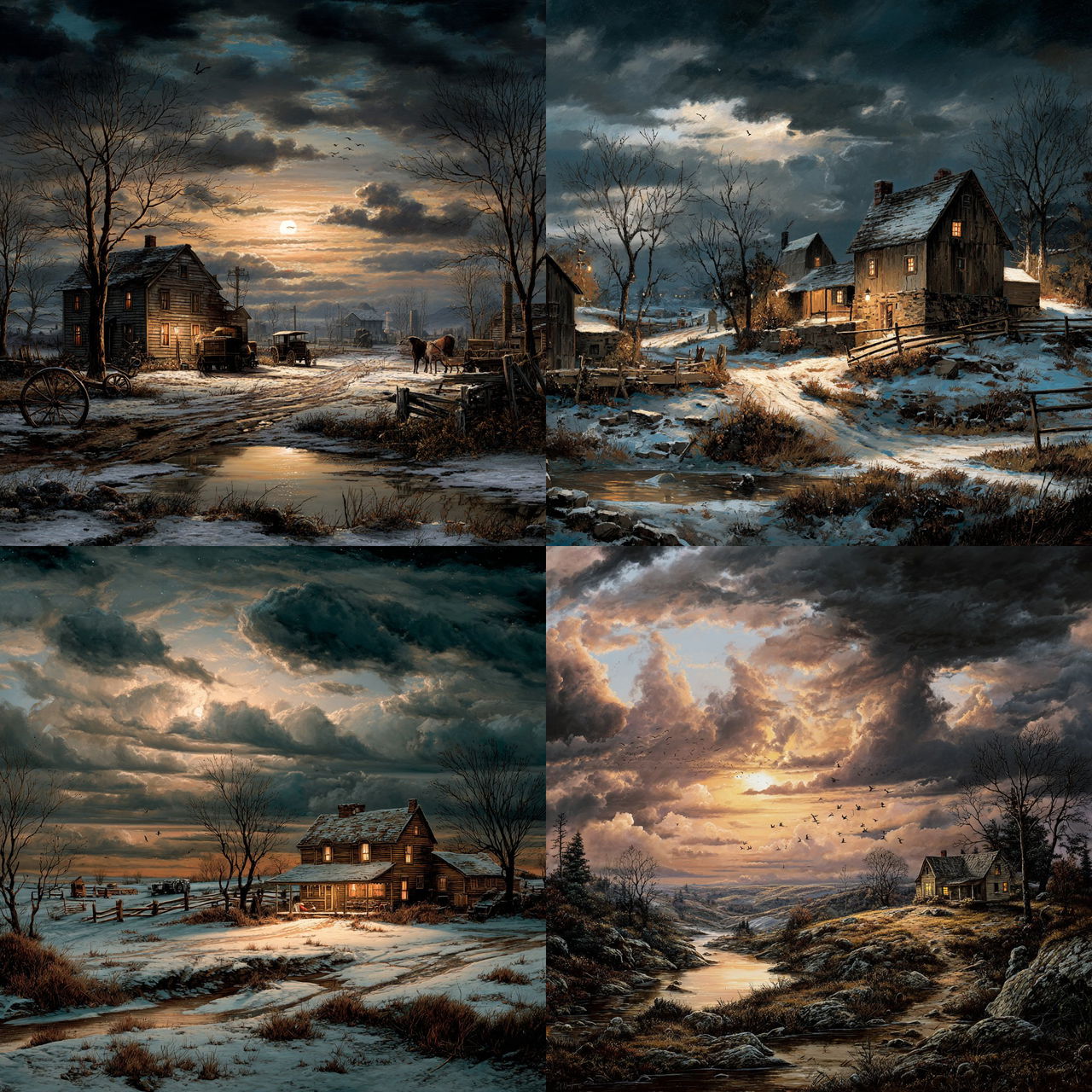 Terry Redlin style, Midjourney V7, render 1 of 4