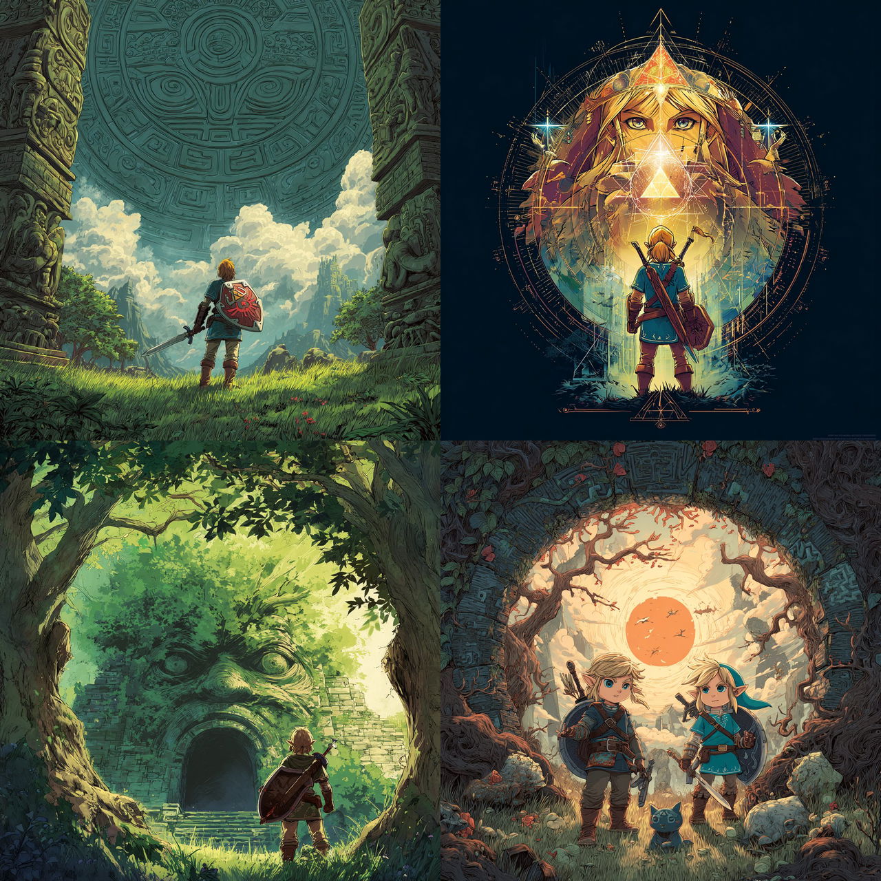 The Legend of Zelda style, Midjourney V7, render 1 of 4