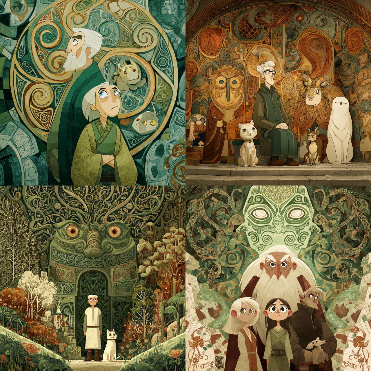 The Secret of Kells style, Midjourney V7, render 1 of 4