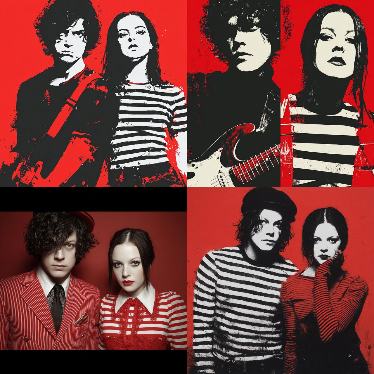 The White Stripes style, Midjourney V7, render 1 of 4