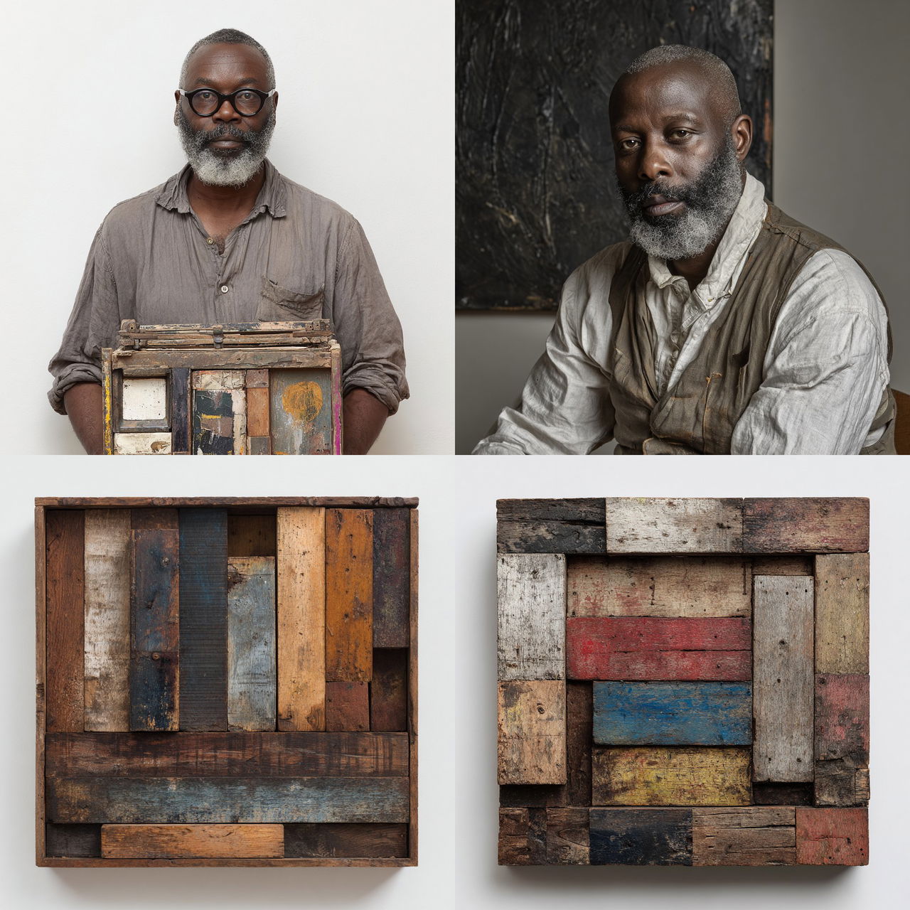 Theaster Gates style, Midjourney V7, render 1 of 4
