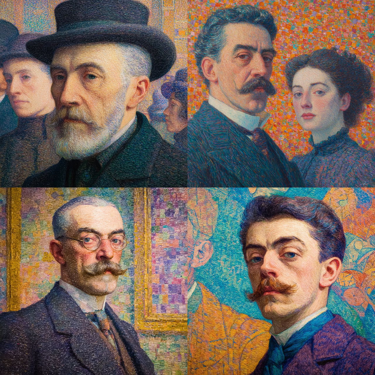 Theo van Rysselberghe style, Midjourney V7, render 1 of 4