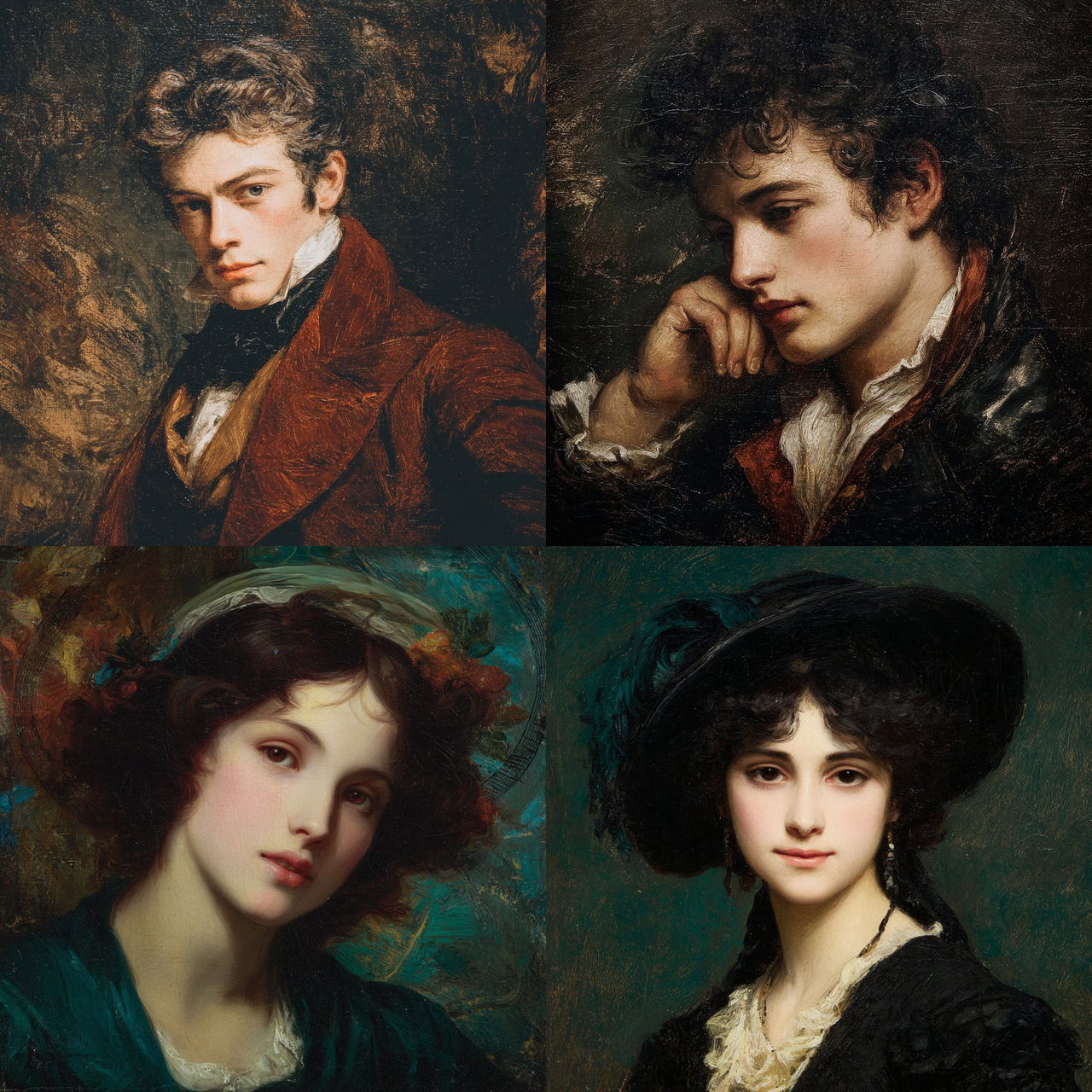 Theodore Chasseriau style, Midjourney V7, render 1 of 4