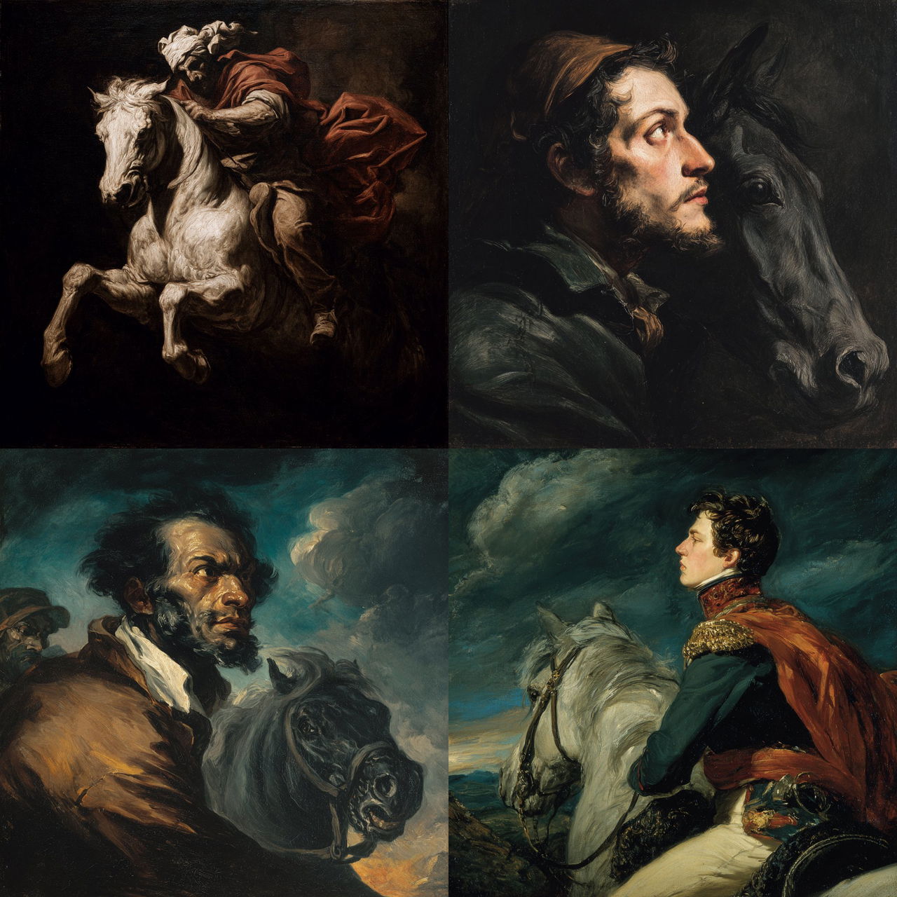 Theodore Gericault style, Midjourney V7, render 1 of 4