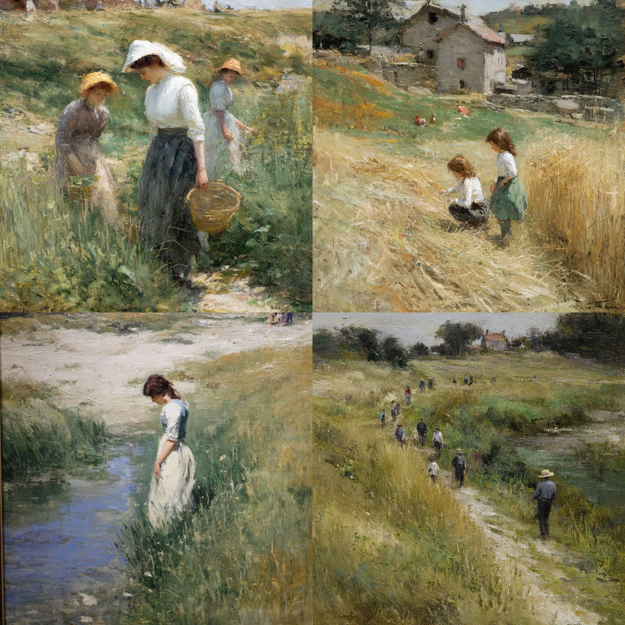 Theodore Robinson style, Midjourney V7, render 1 of 4