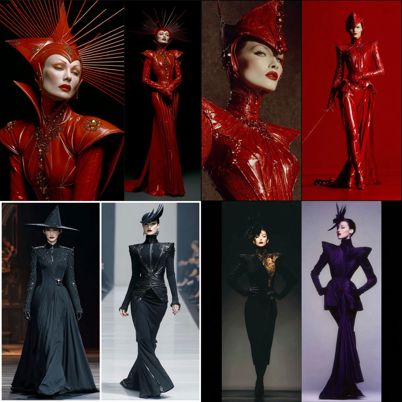Thierry Mugler style, Midjourney V7, render 1 of 4