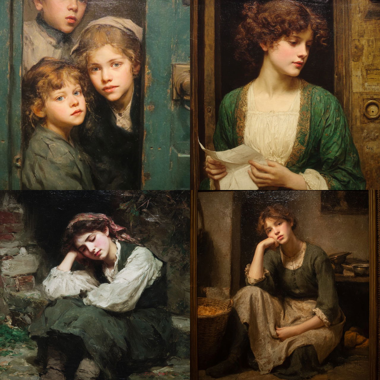 Thomas Benjamin Kennington style, Midjourney V7, render 1 of 4