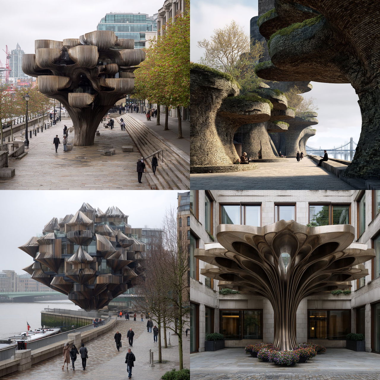 Thomas Heatherwick style, Midjourney V7, render 1 of 4