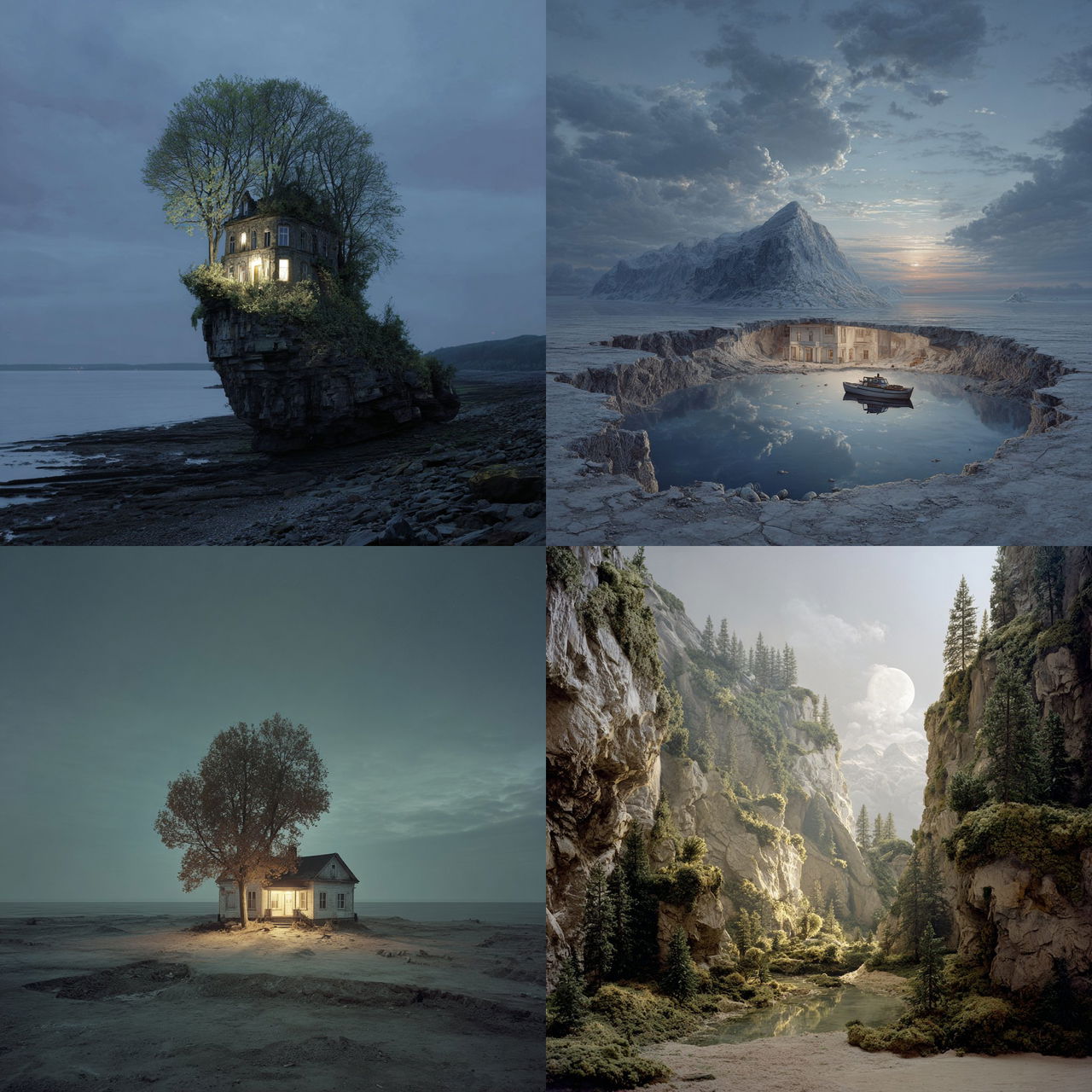 Thomas Wrede style, Midjourney V7, render 1 of 4