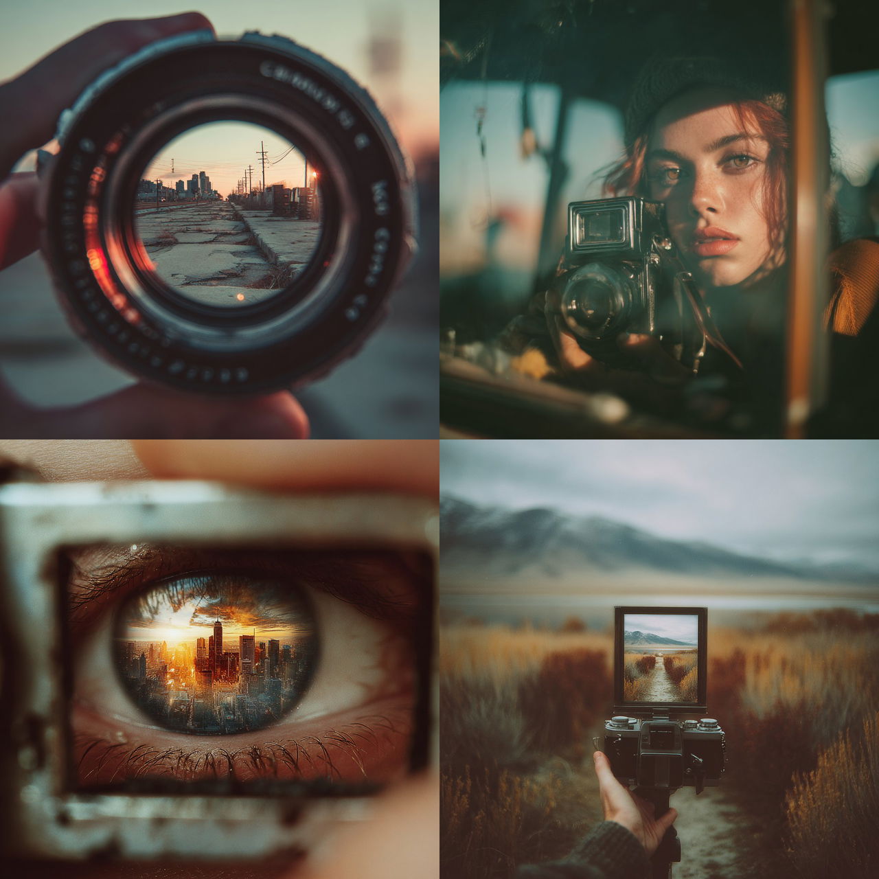 Through-the-Viewfinder photography style, Midjourney V7, render 1 of 4
