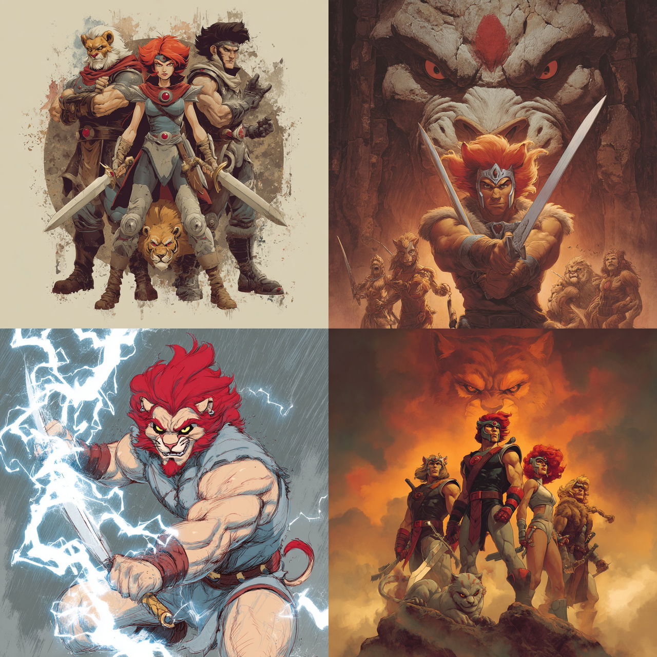 ThunderCats style, Midjourney V7, render 1 of 4
