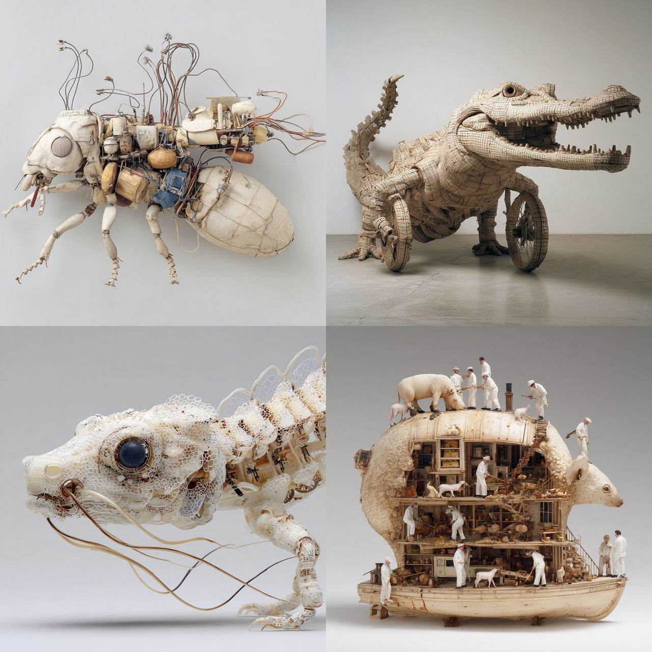 Tim Hawkinson style, Midjourney V7, render 1 of 4