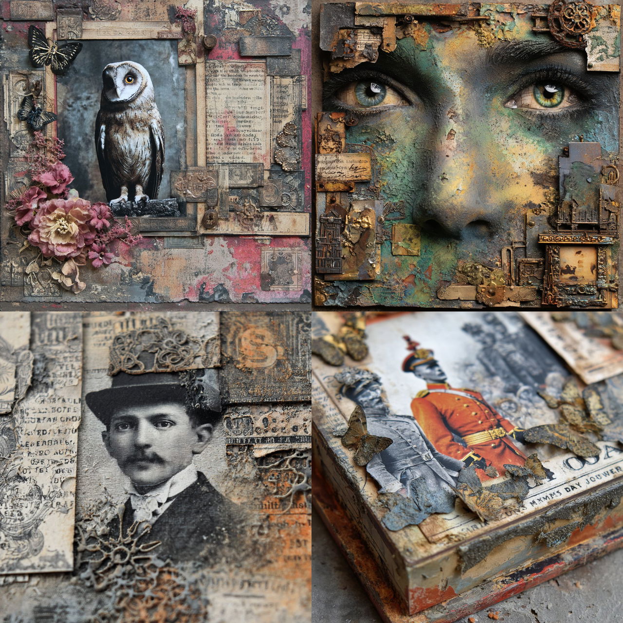 Tim Holtz style, Midjourney V7, render 1 of 4