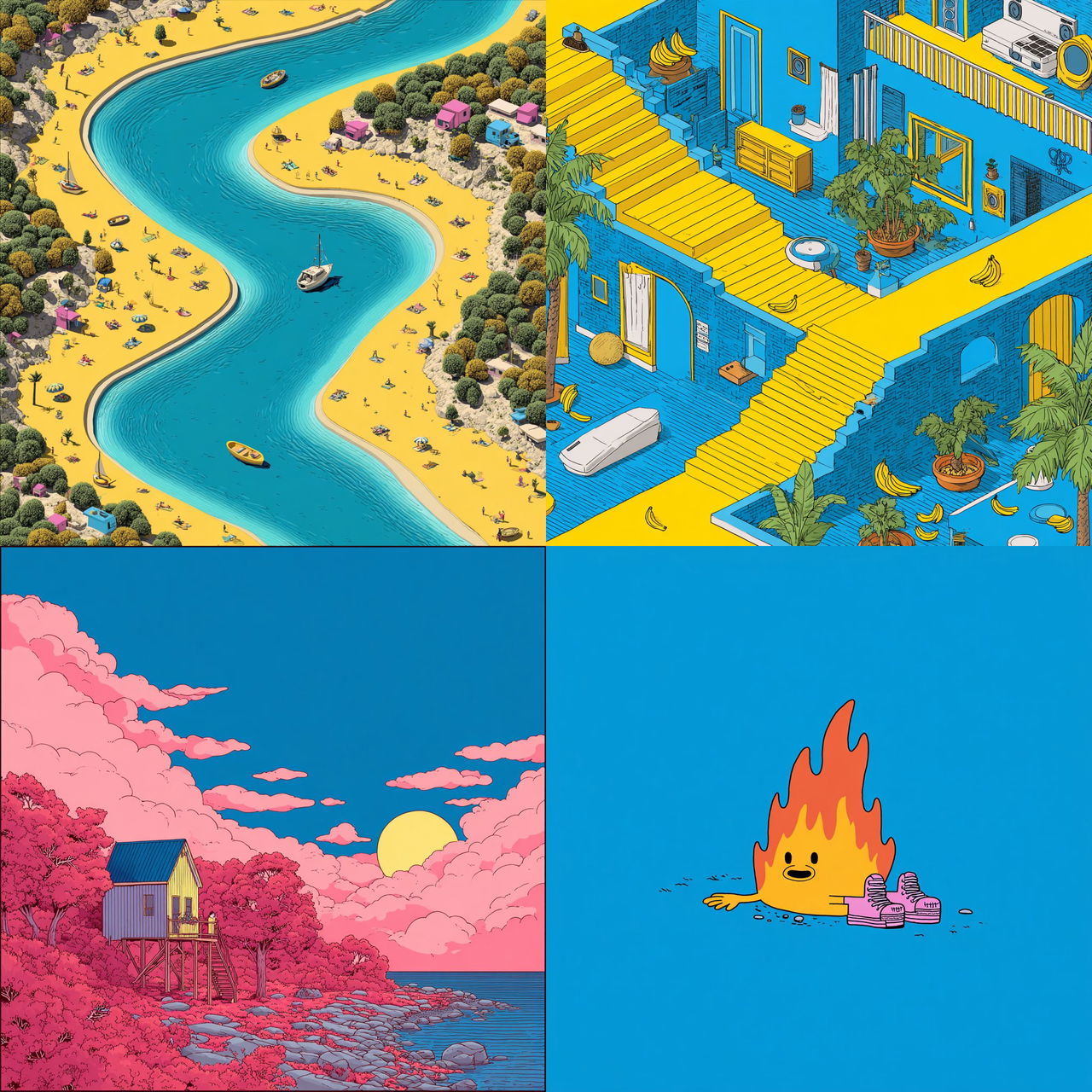 Tim Lahan style, Midjourney V7, render 1 of 4