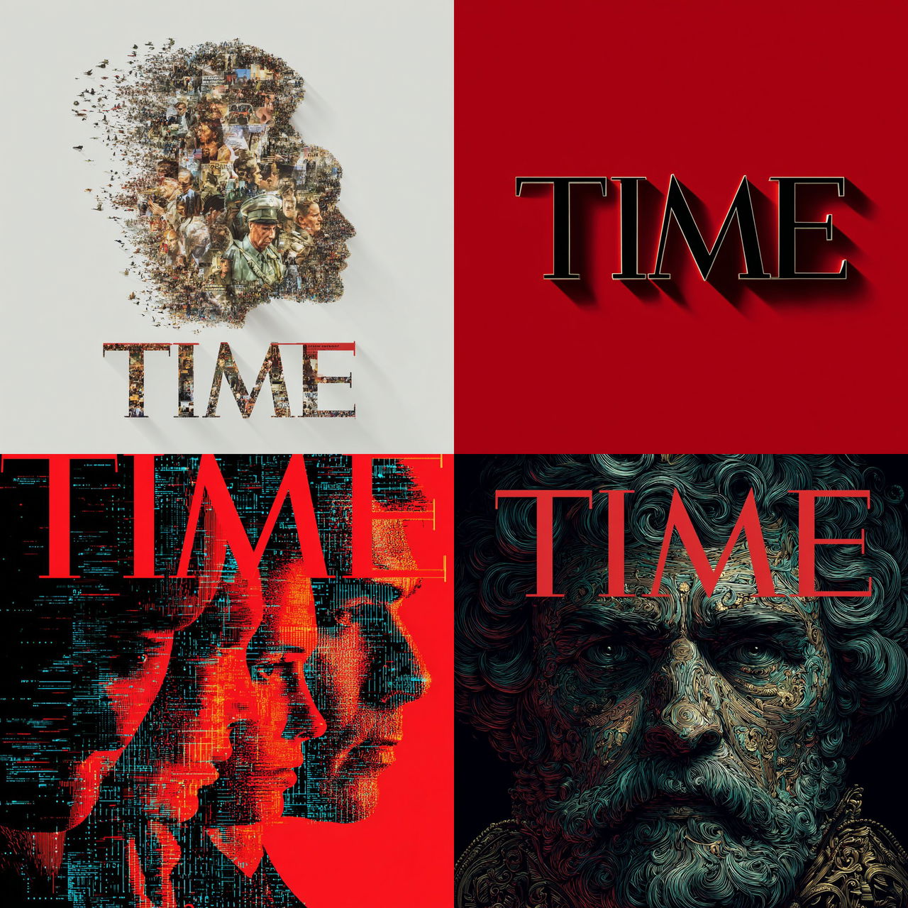Time magazine style, Midjourney V7, render 1 of 4