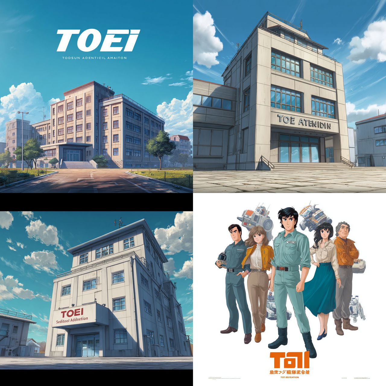 Toei Animation studio style, Midjourney V7, render 1 of 4