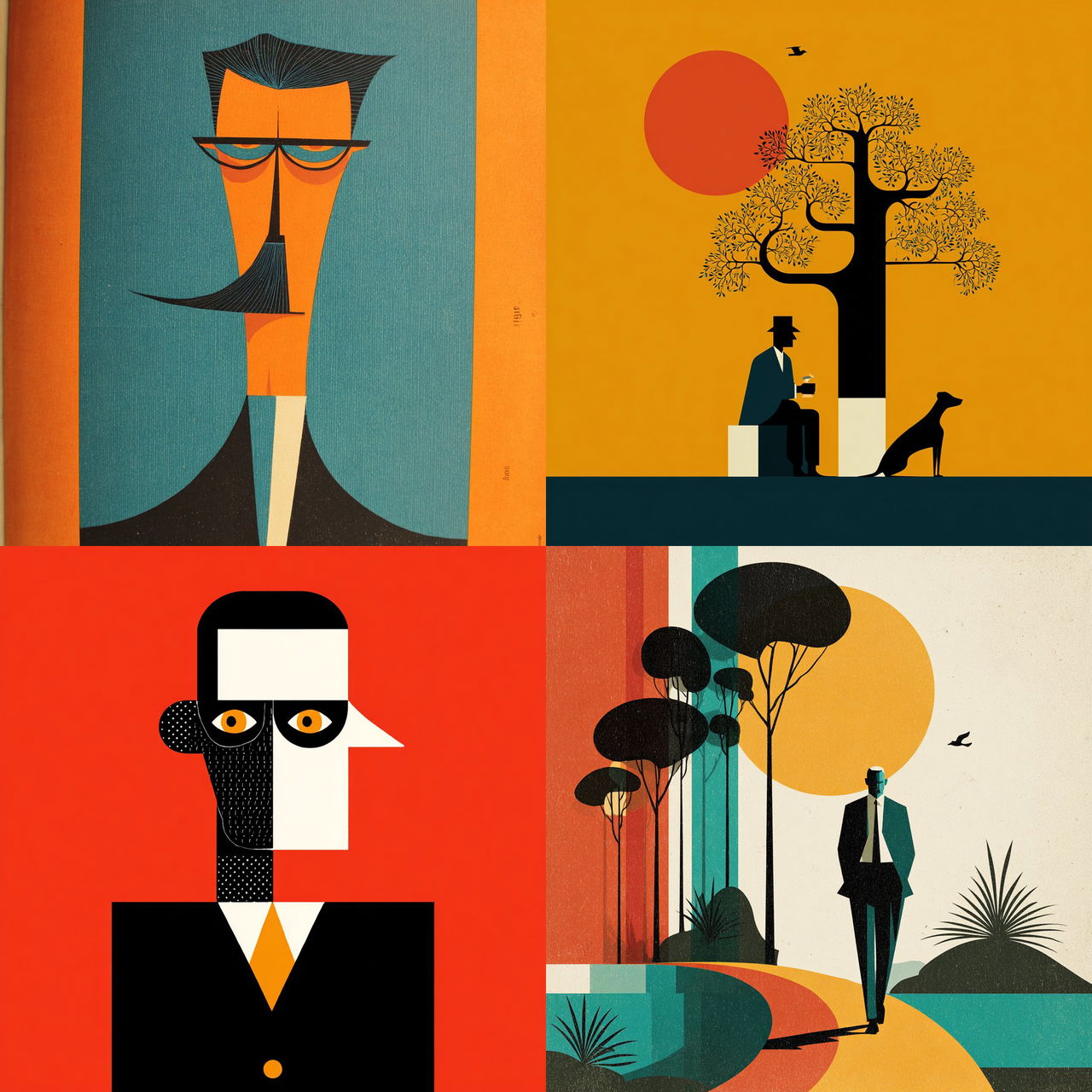 Tom Eckersley style, Midjourney V7, render 1 of 4