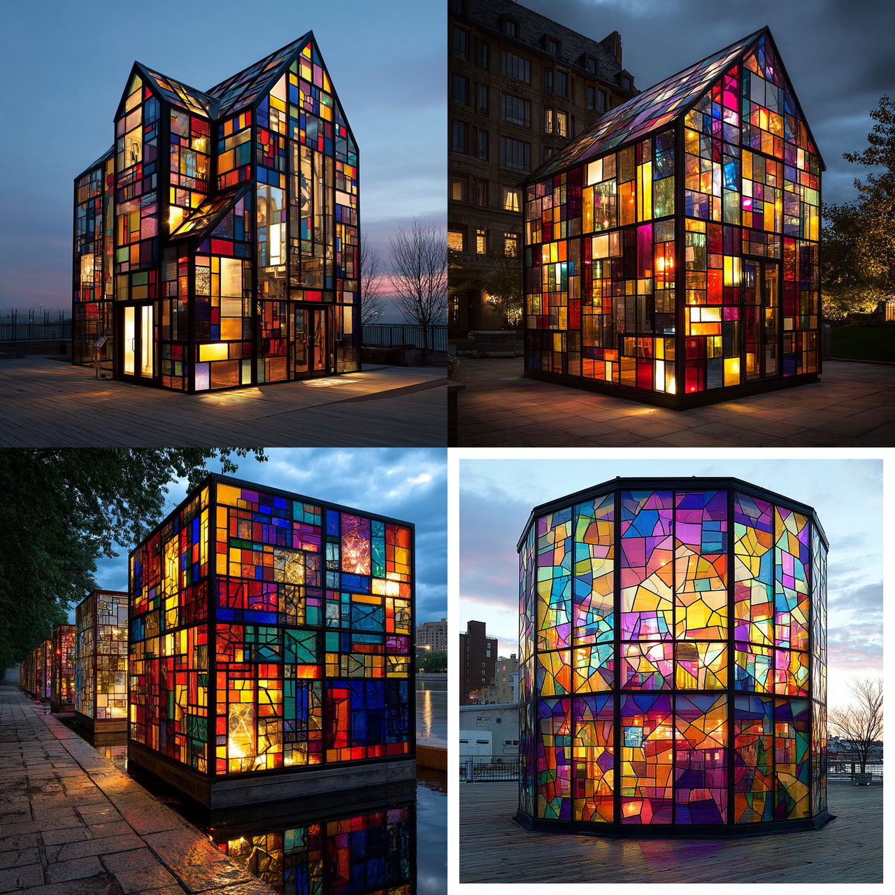 Tom Fruin style, Midjourney V7, render 1 of 4