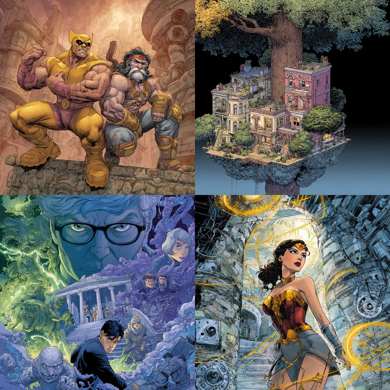 Tom Grummett style, Midjourney V7, render 1 of 4