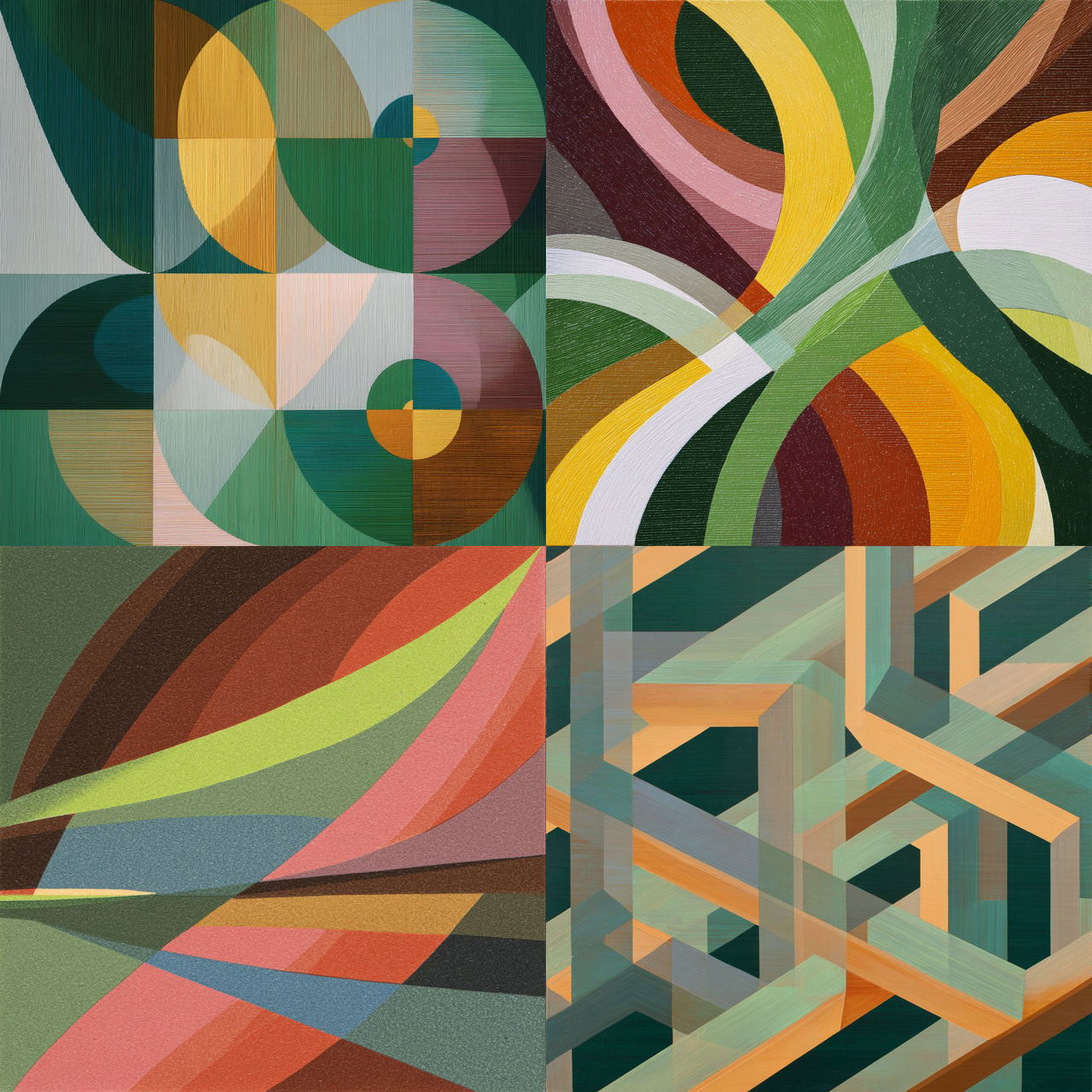 Tomma Abts style, Midjourney V7, render 1 of 4