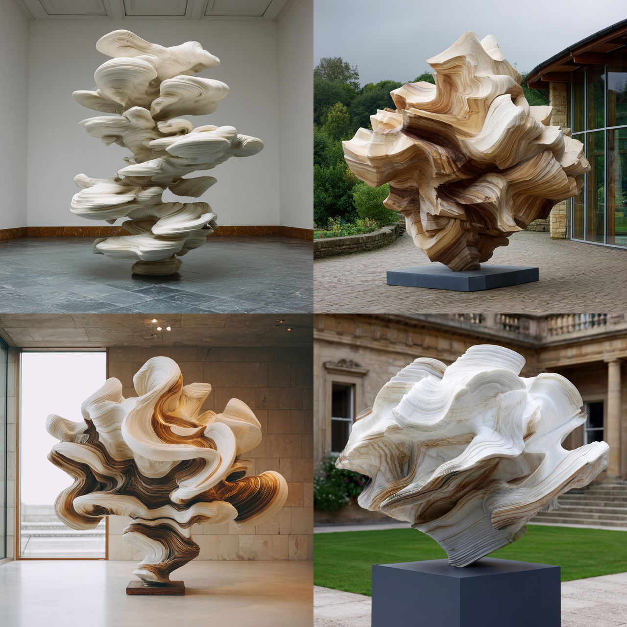 Tony Cragg style, Midjourney V7, render 1 of 4