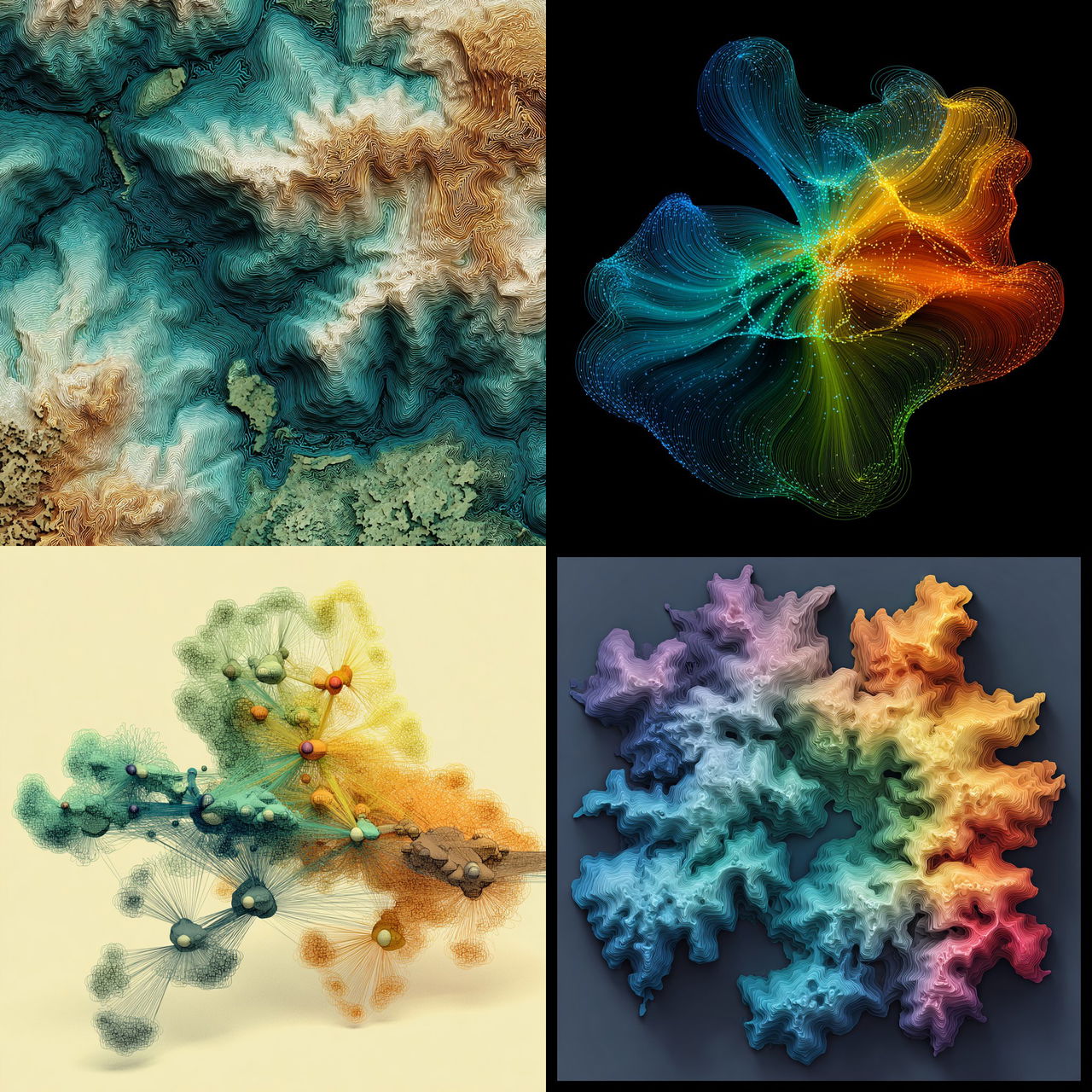 Topology map style, Midjourney V7, render 1 of 4