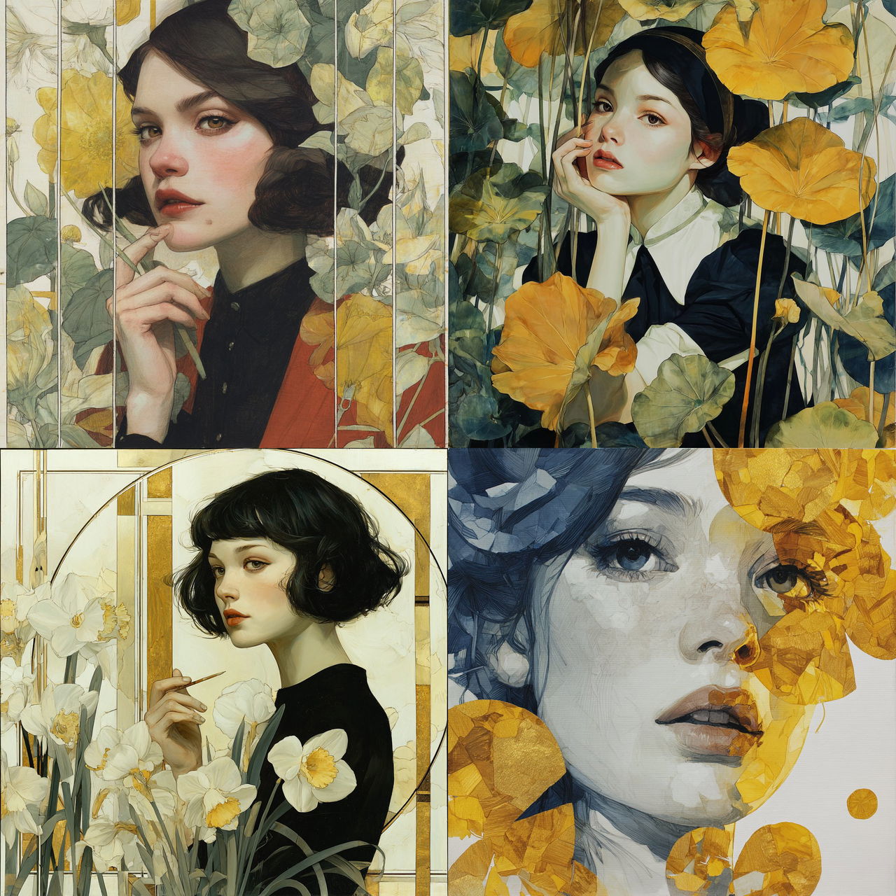 Tran Nguyen style, Midjourney V7, render 1 of 4