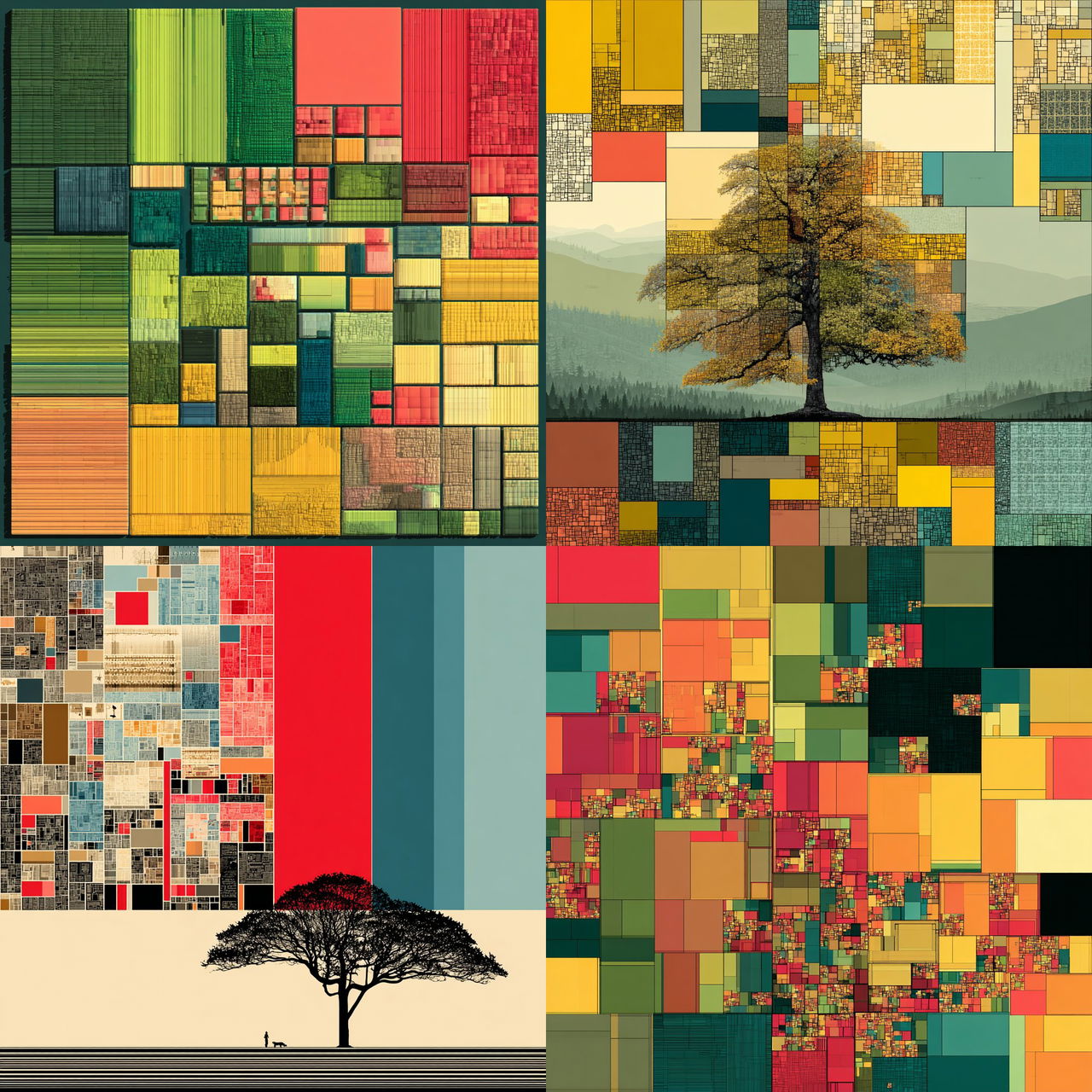 Treemap style, Midjourney V7, render 1 of 4