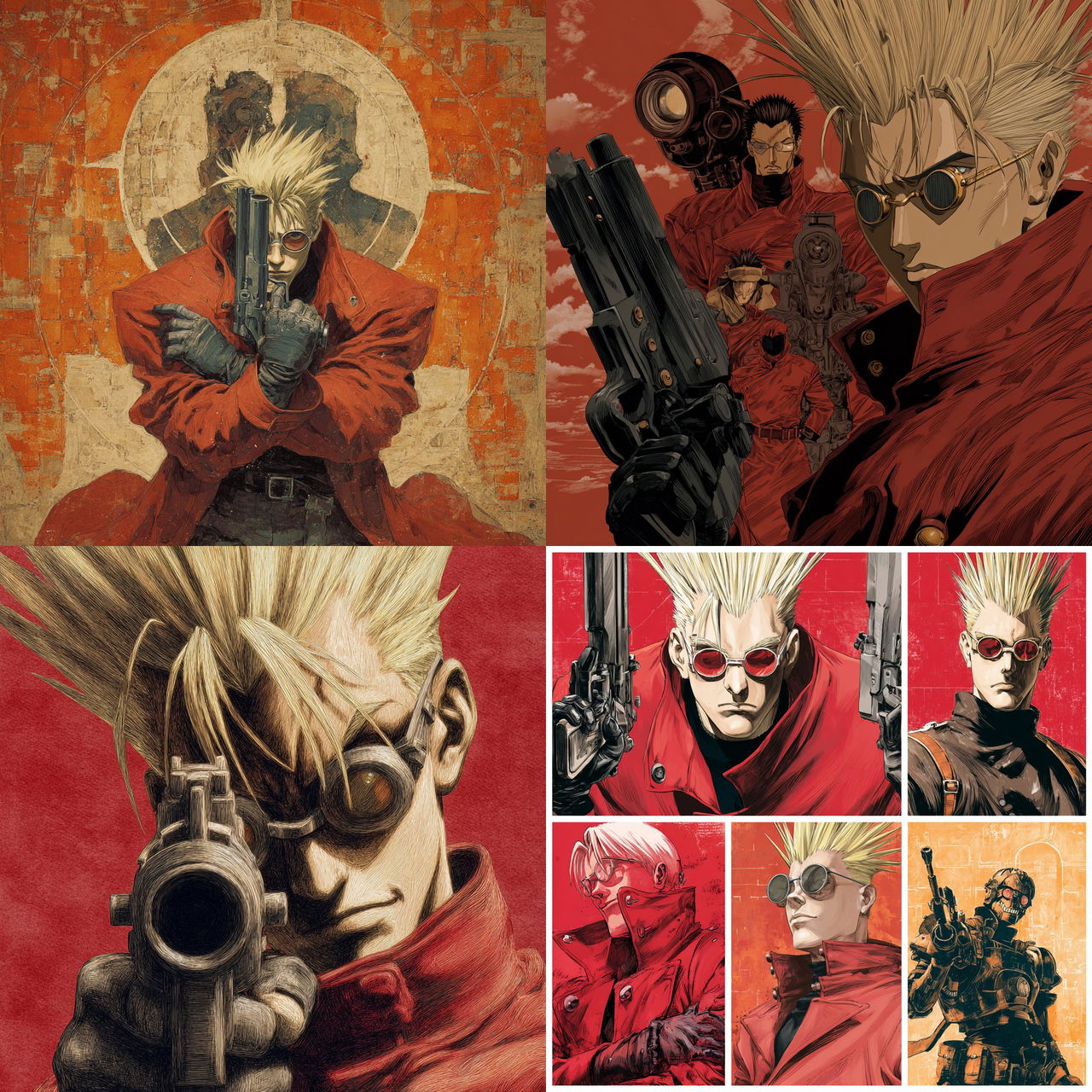 Trigun style, Midjourney V7, render 1 of 4