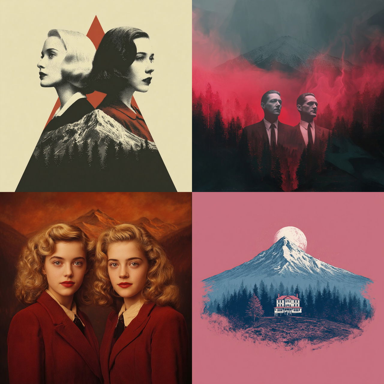 Twin Peaks style, Midjourney V7, render 1 of 4