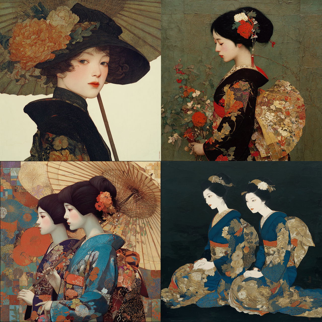 Uemura Shoen style, Midjourney V7, render 1 of 4