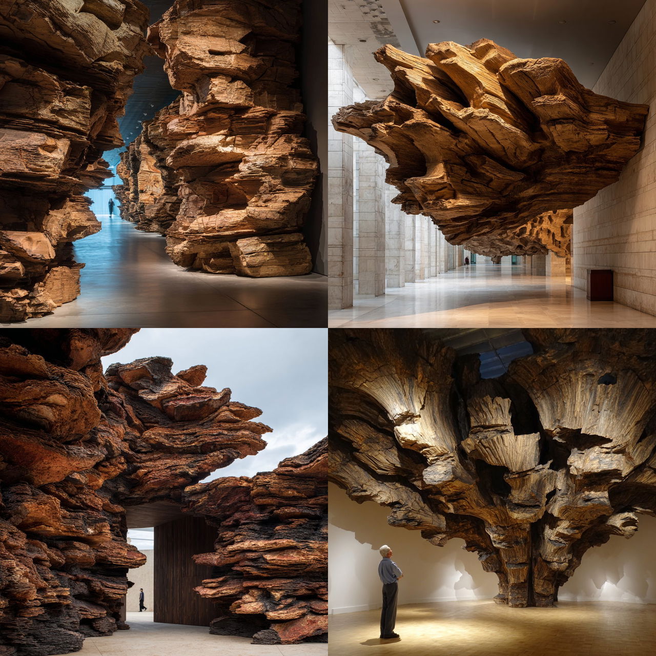 Ursula von Rydingsvard style, Midjourney V7, render 1 of 4