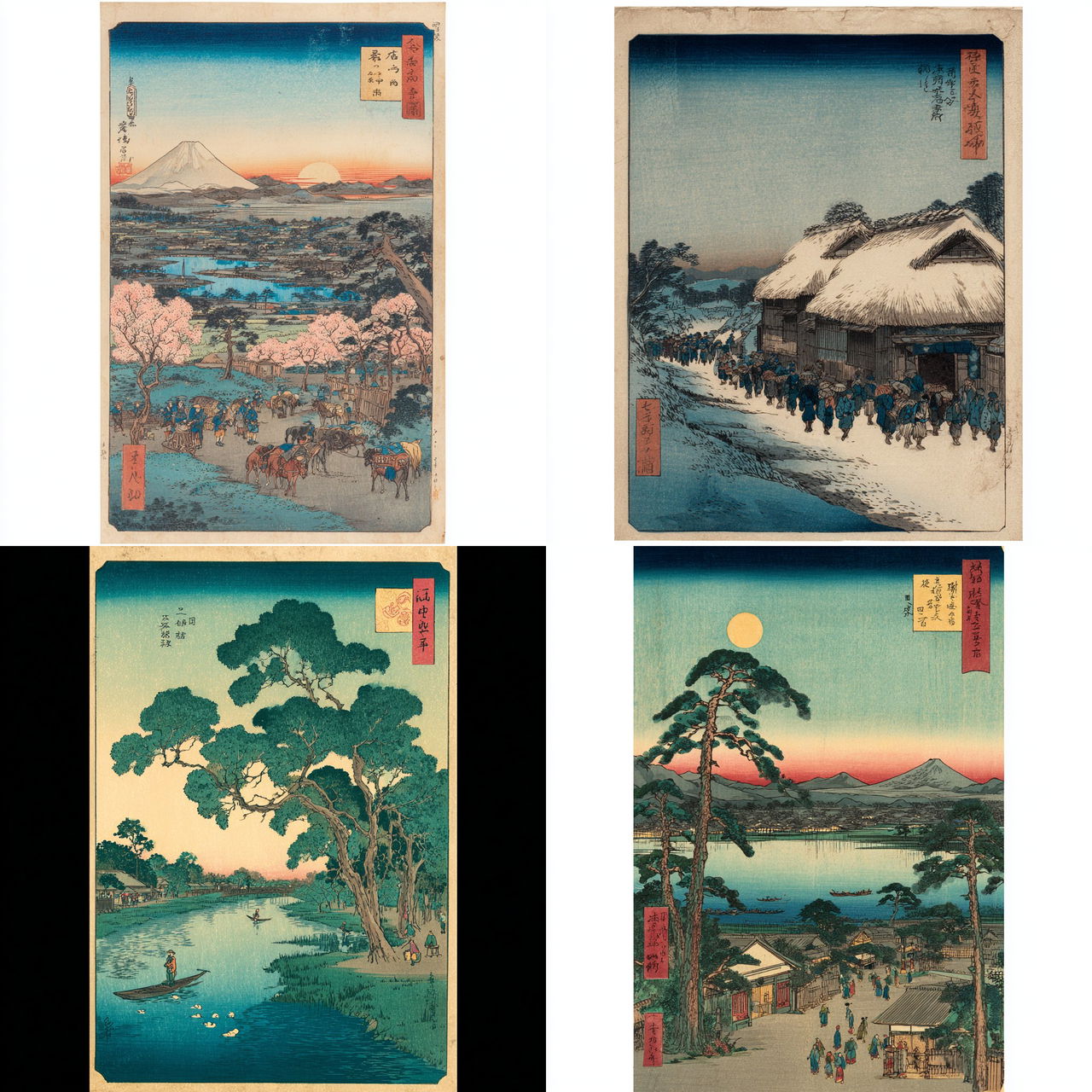 Utagawa Hiroshige style, Midjourney V7, render 1 of 4