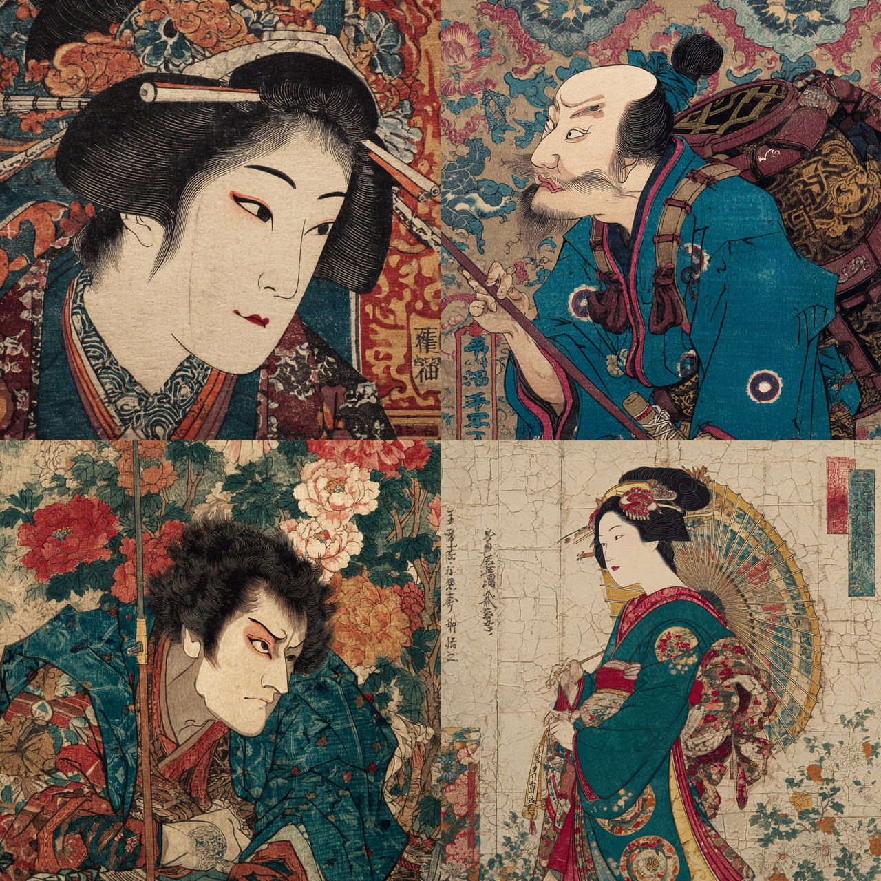 Utagawa Kunisada style, Midjourney V7, render 1 of 4