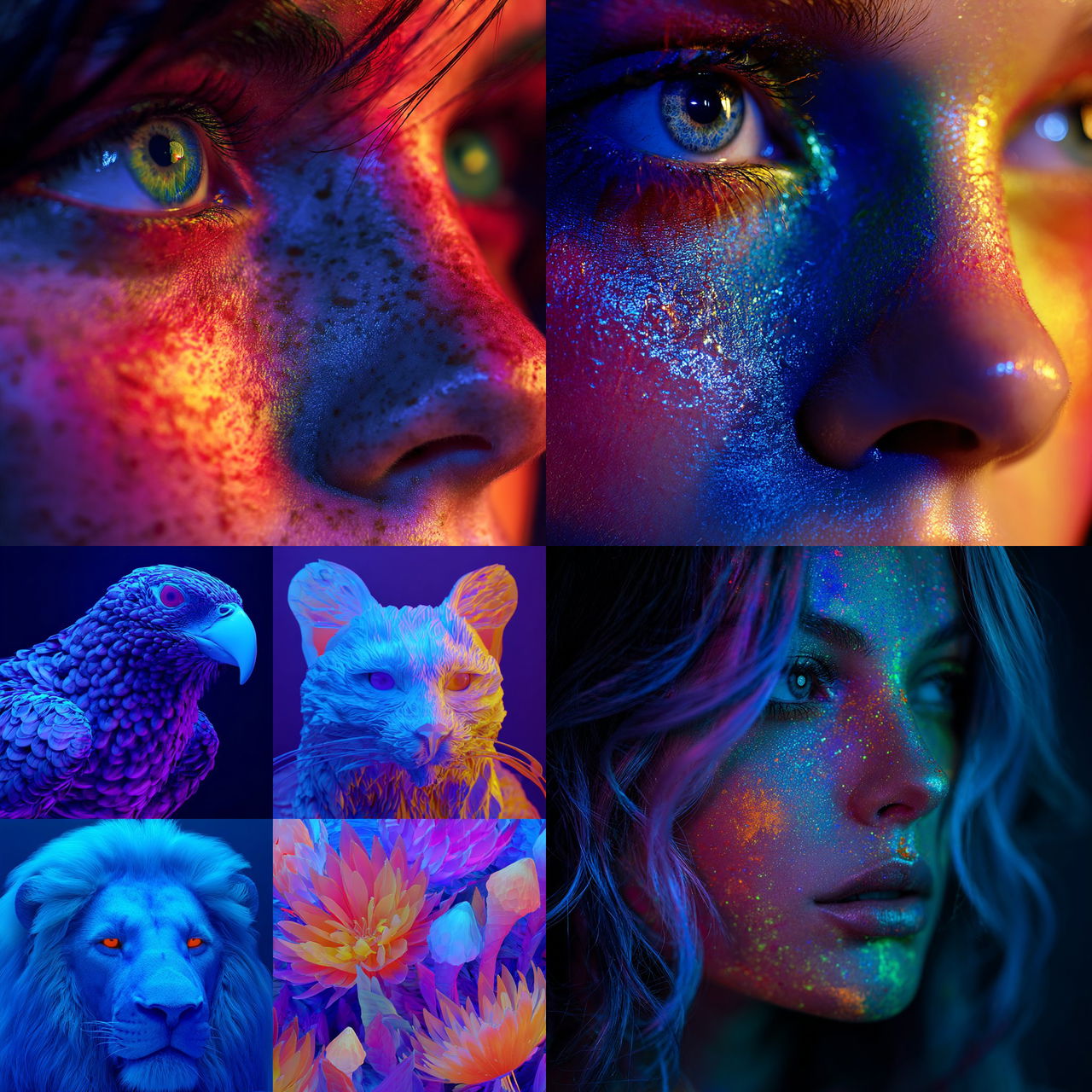 UV colors style, Midjourney V7, render 1 of 4