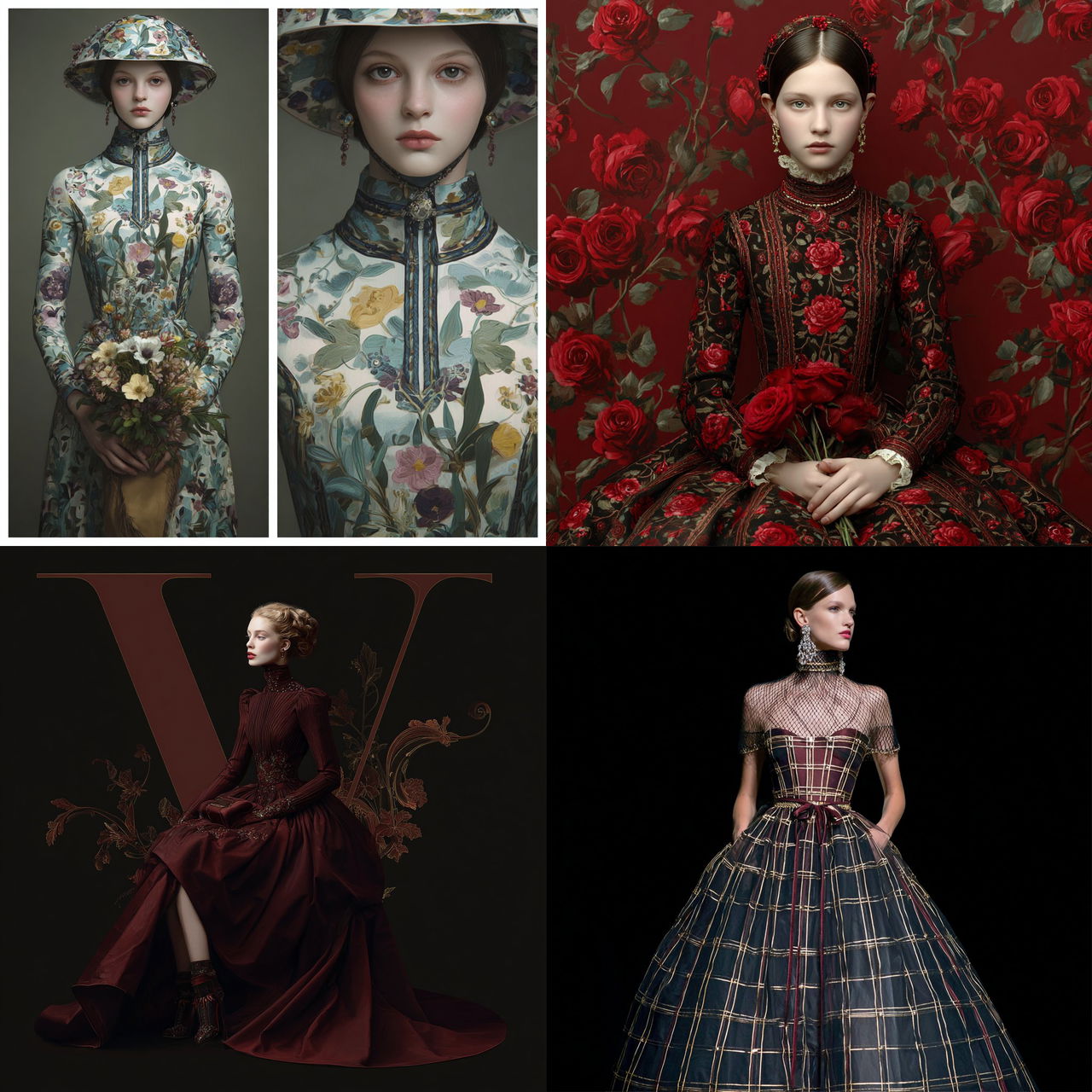 Valentino style, Midjourney V7, render 1 of 4