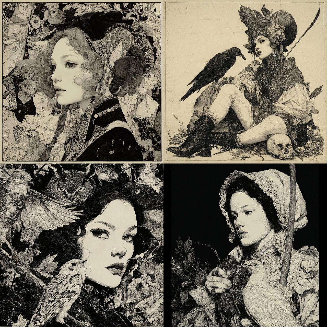 Vania Zouravliov style, Midjourney V7, render 1 of 4