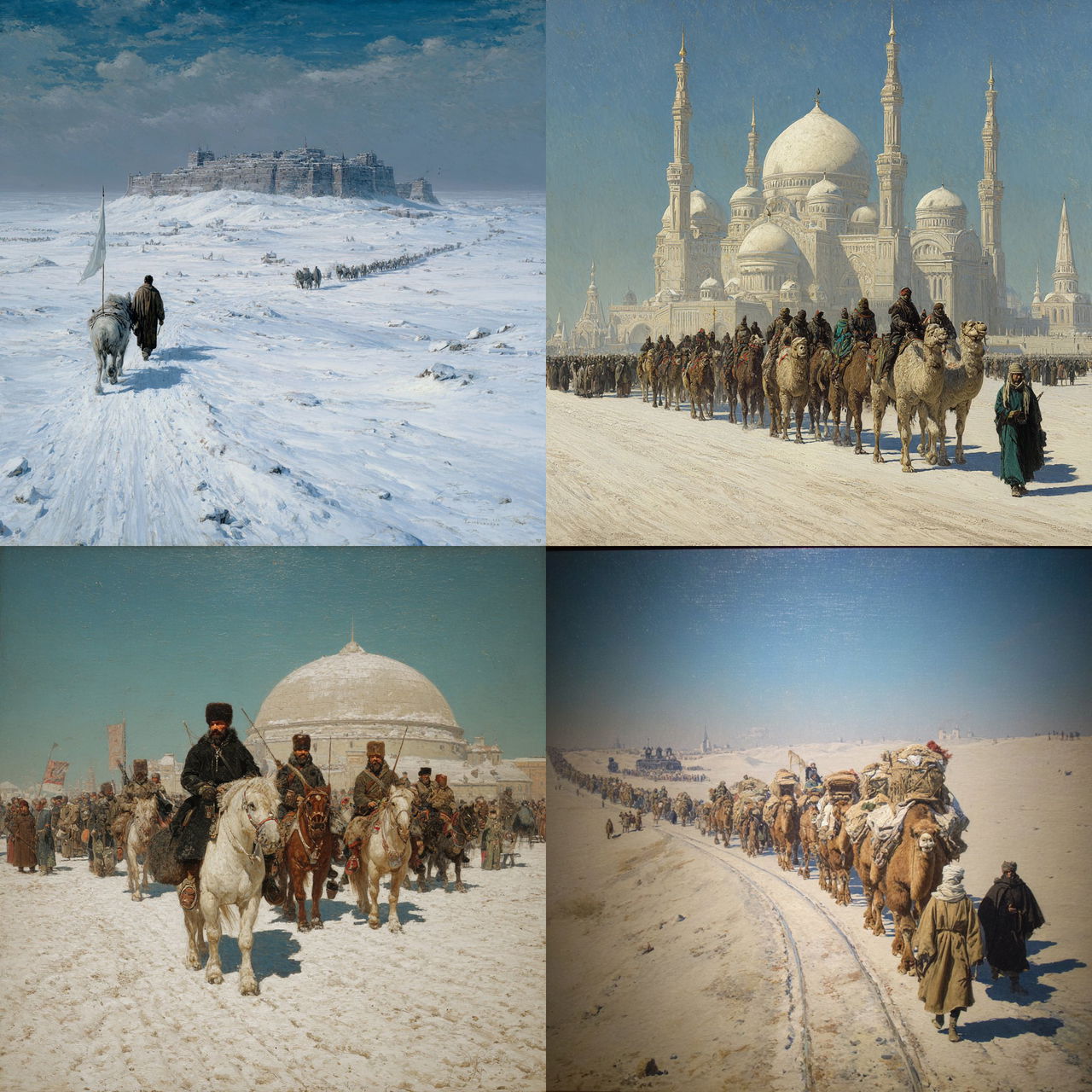 Vasily Vereshchagin style, Midjourney V7, render 1 of 4