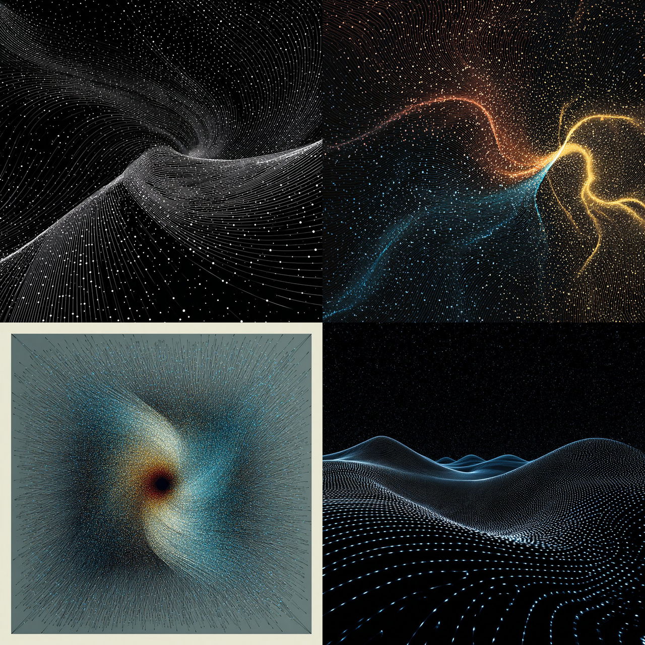 Vector field style, Midjourney V7, render 1 of 4