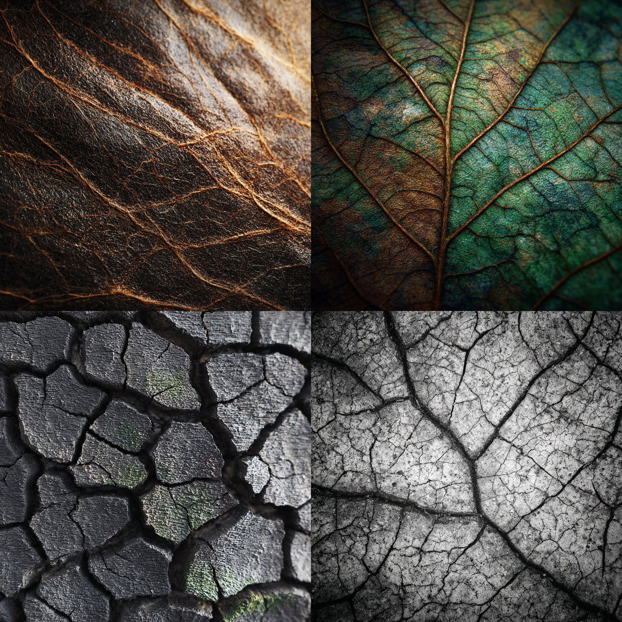 Veined texture style, Midjourney V7, render 1 of 4