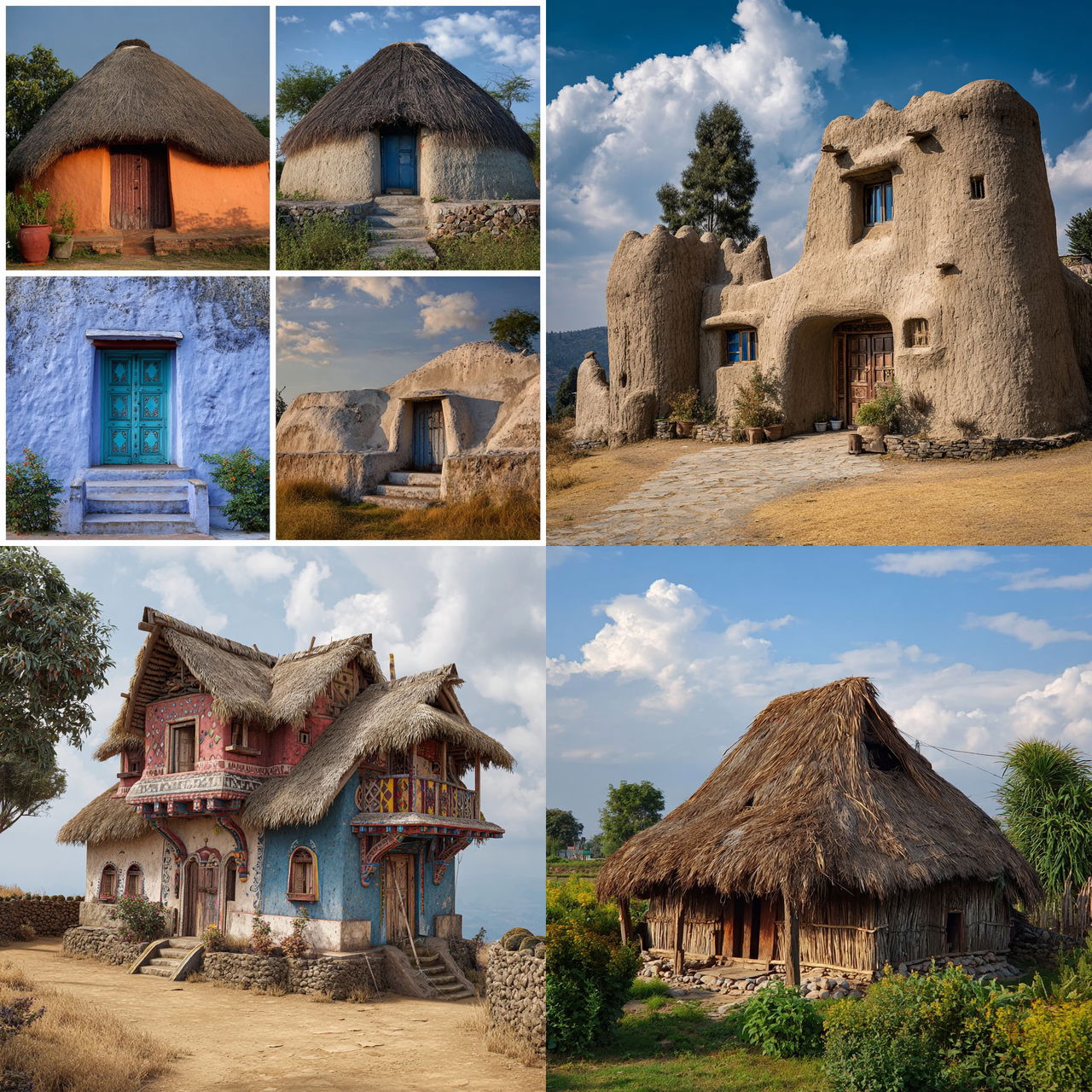 Vernacular architecture style, Midjourney V7, render 1 of 4