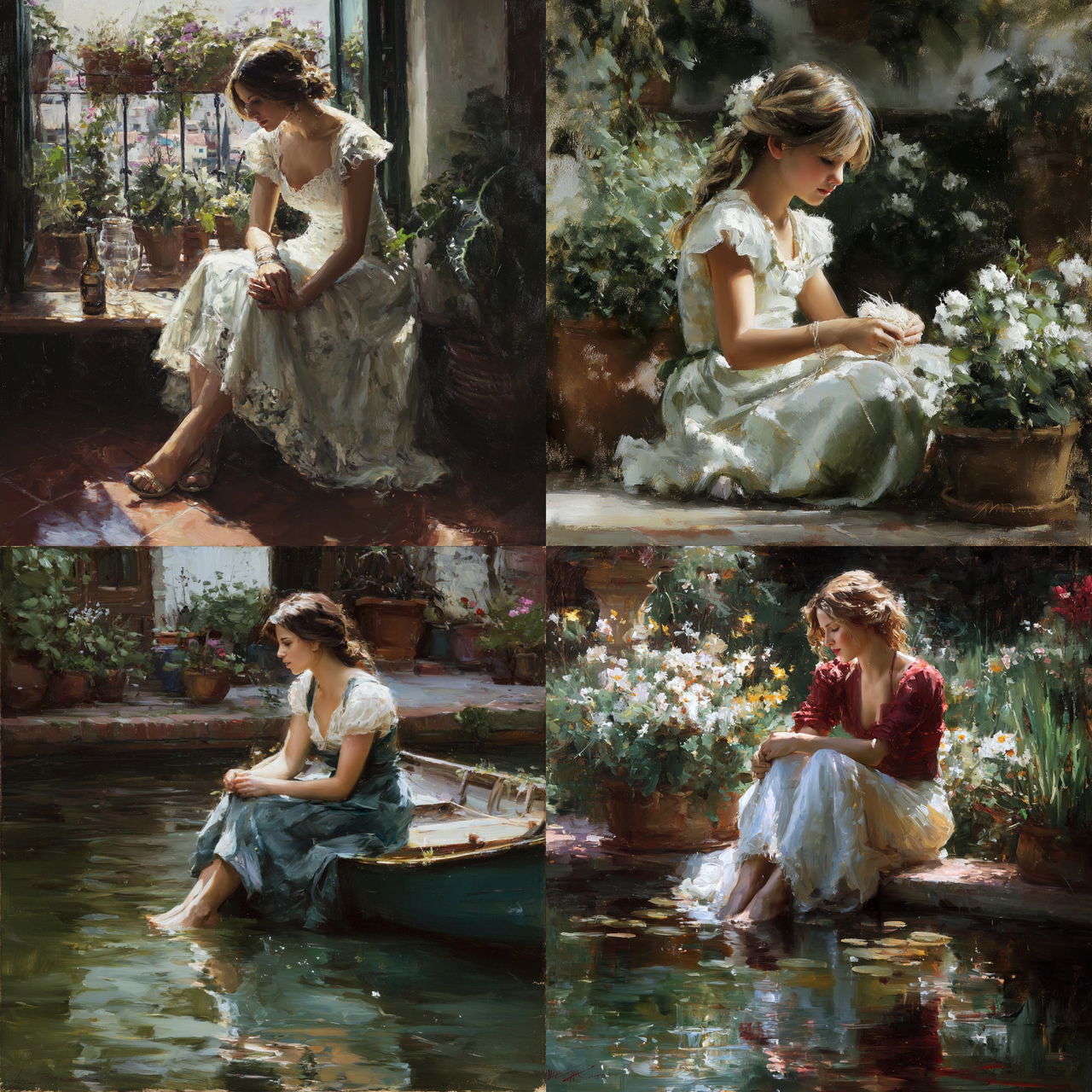 Vicente Romero Redondo style, Midjourney V7, render 1 of 4