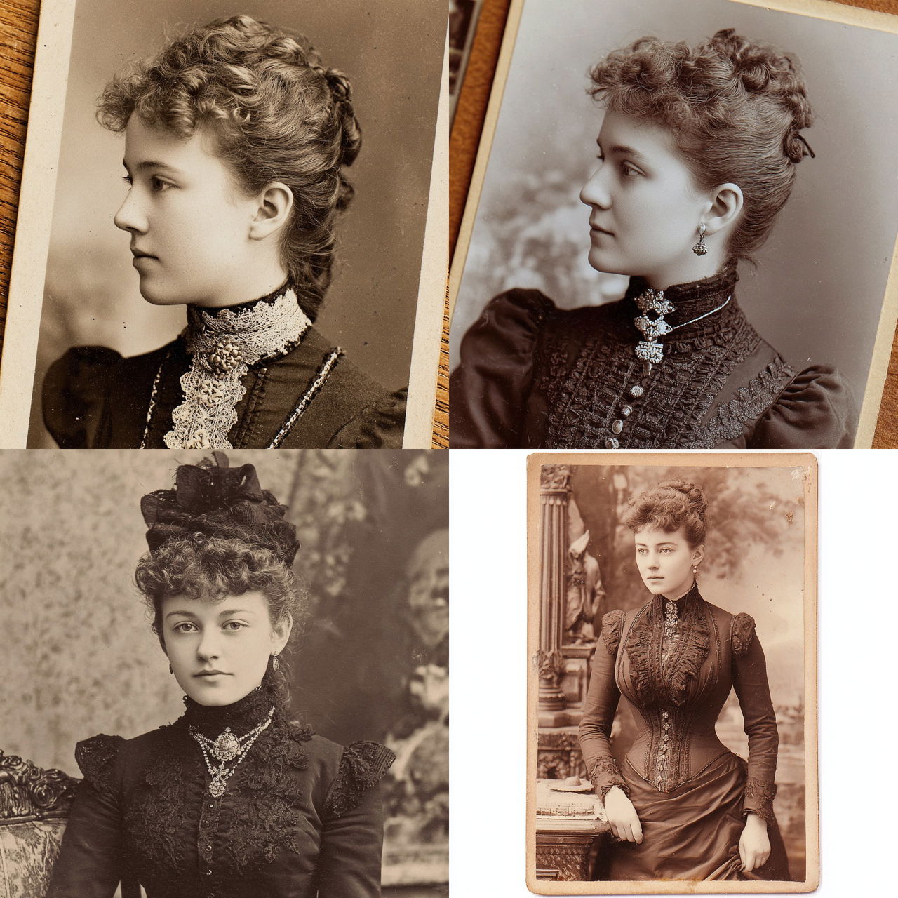 Victorian era cabinet card style, Midjourney V7, render 1 of 4
