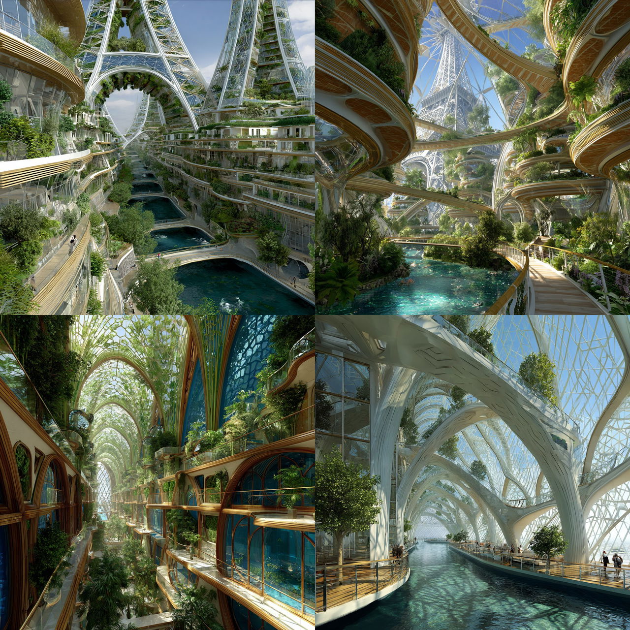 Vincent Callebaut style, Midjourney V7, render 1 of 4