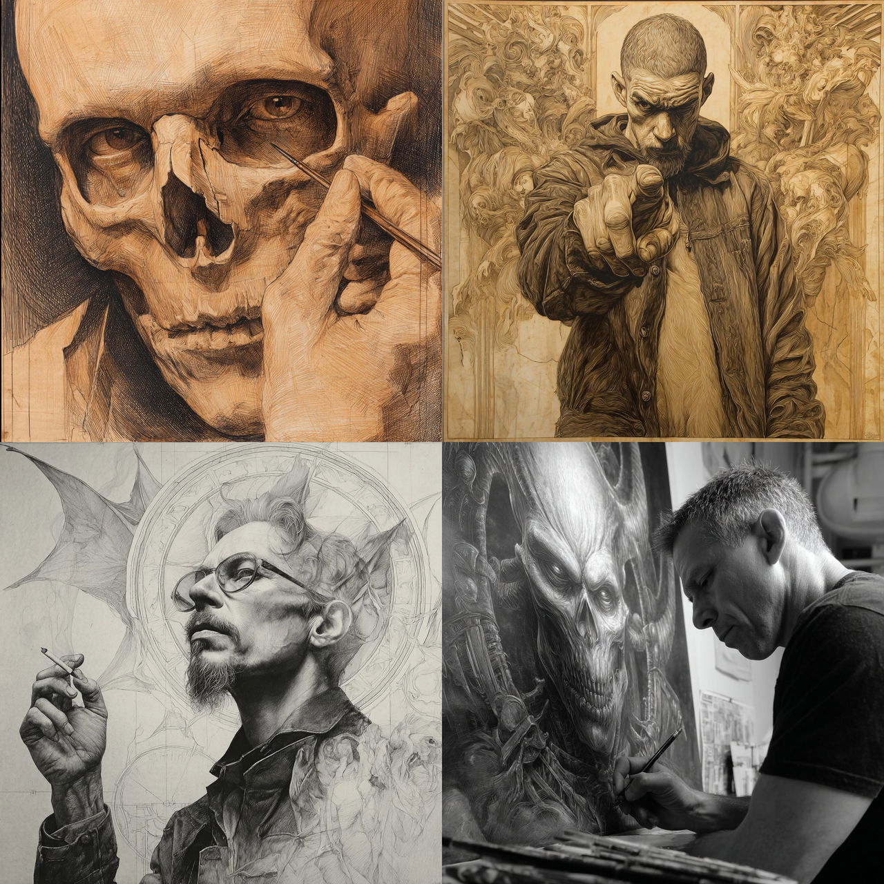 Vincent Castiglia style, Midjourney V7, render 1 of 4
