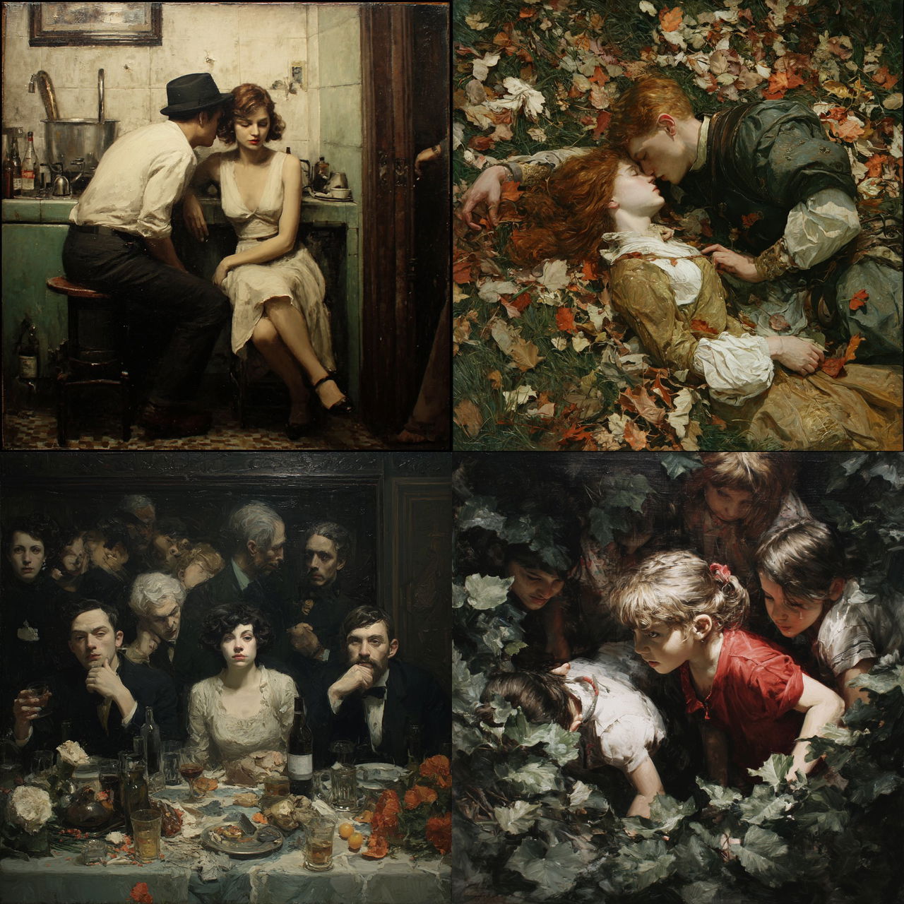 Vincent Desiderio style, Midjourney V7, render 1 of 4