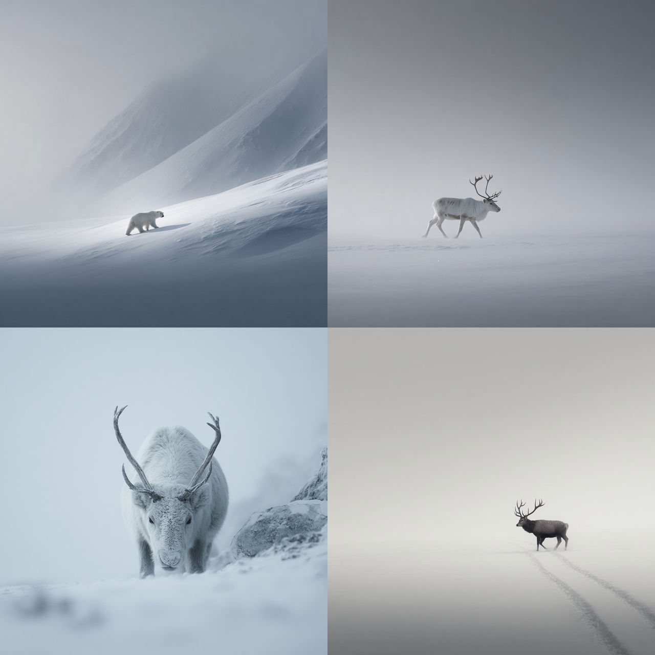 Vincent Munier style, Midjourney V7, render 1 of 4