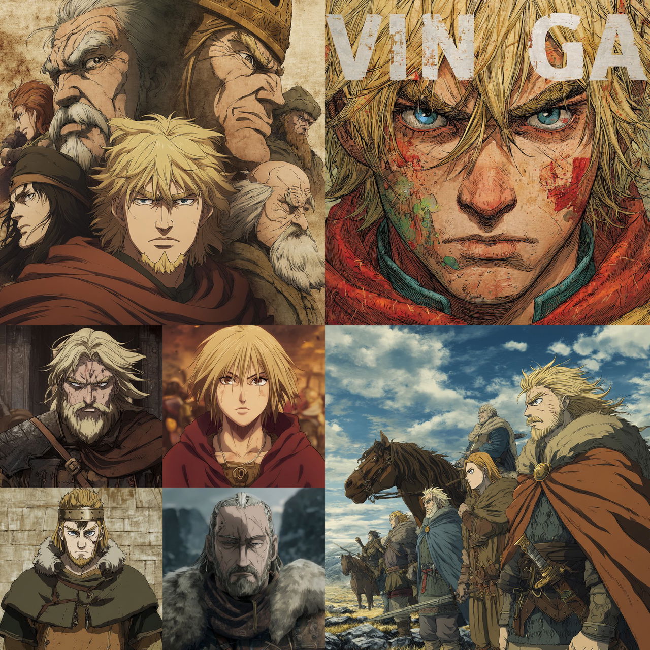 Vinland Saga style, Midjourney V7, render 1 of 4
