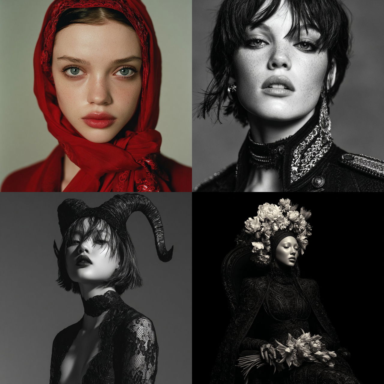 Vinoodh Matadin style, Midjourney V7, render 1 of 4