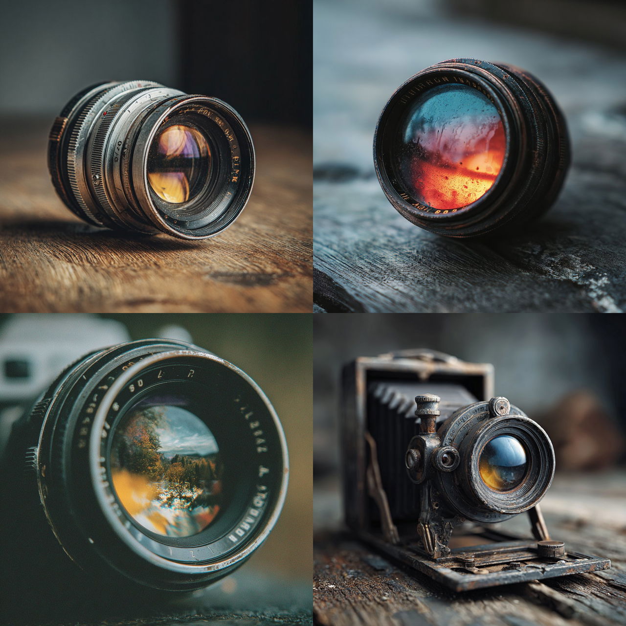 Vintage lens style, Midjourney V7, render 1 of 4